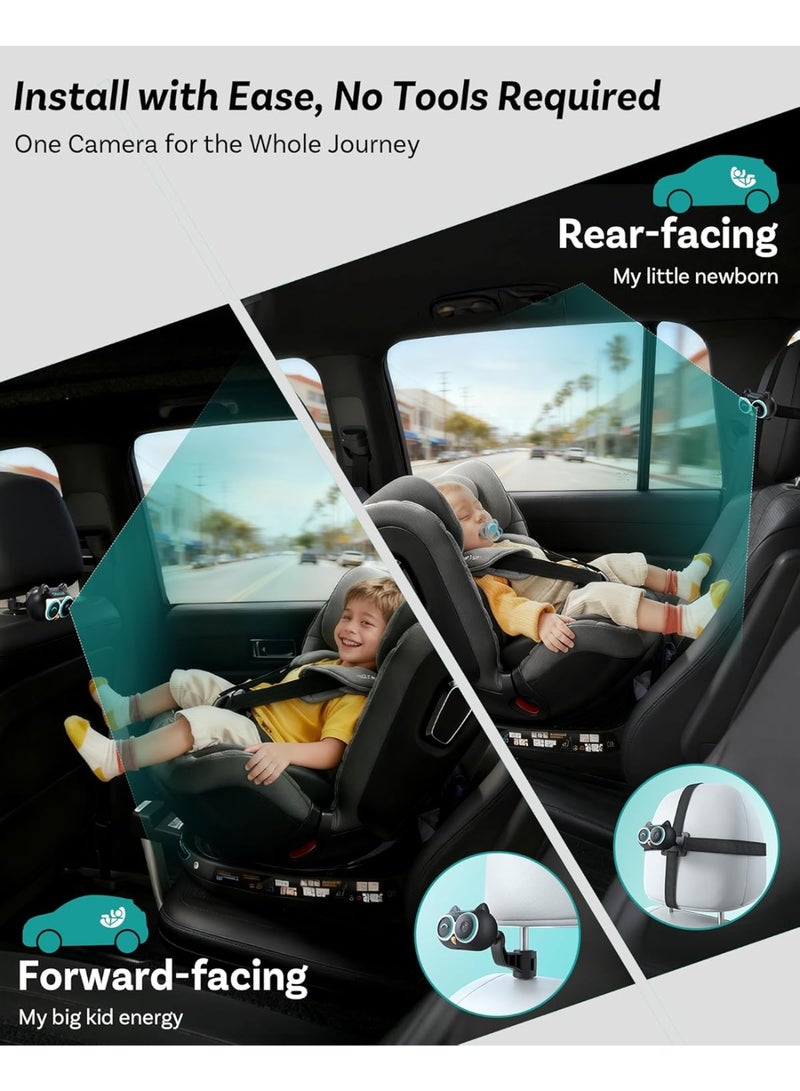 OTTOCAST Cabin Care Car Adapter with Baby Car Camera, Wireless CarPlay Display on CarScreen 2026, Plug-and-Play 1080P HD Rear Seat Baby Monitor, Split Screen Navigation, for Parents & Pet Owners - Image 5